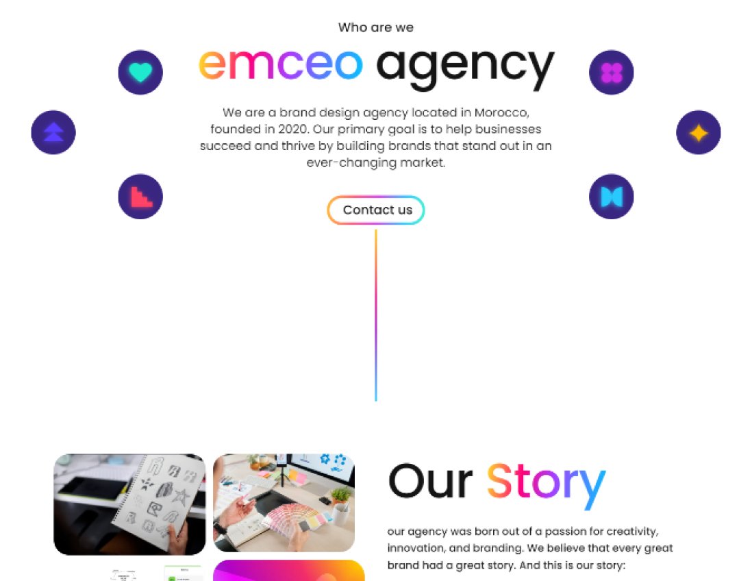 emceo agency website screenshot desktop version