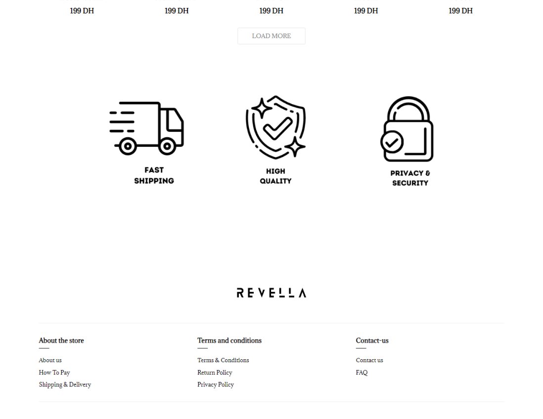 revella website screenshot desktop version