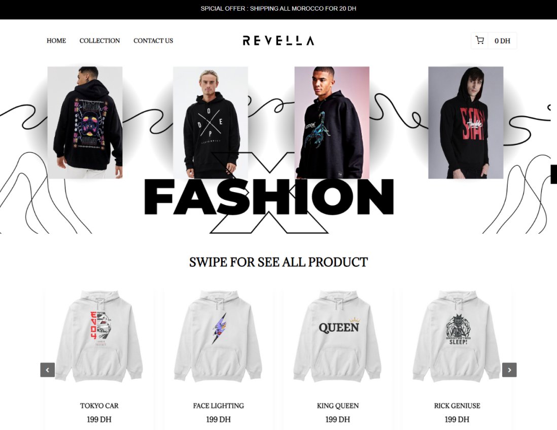 revella website screenshot desktop version