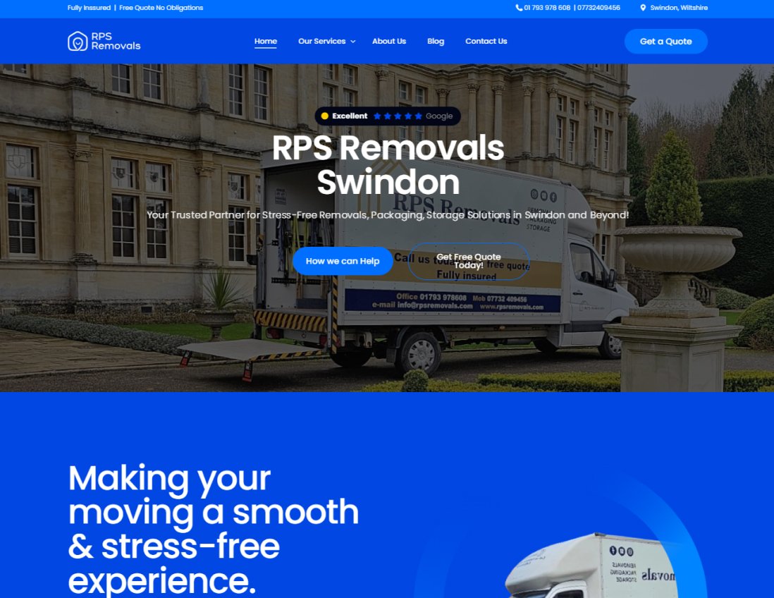 rps removals website screenshot desktop version