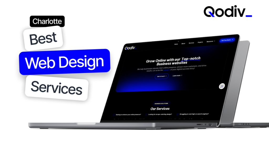 Best web design services agency in Charlotte, showcasing top designers working on mobile-responsive and SEO-optimized websites for local businesses.
